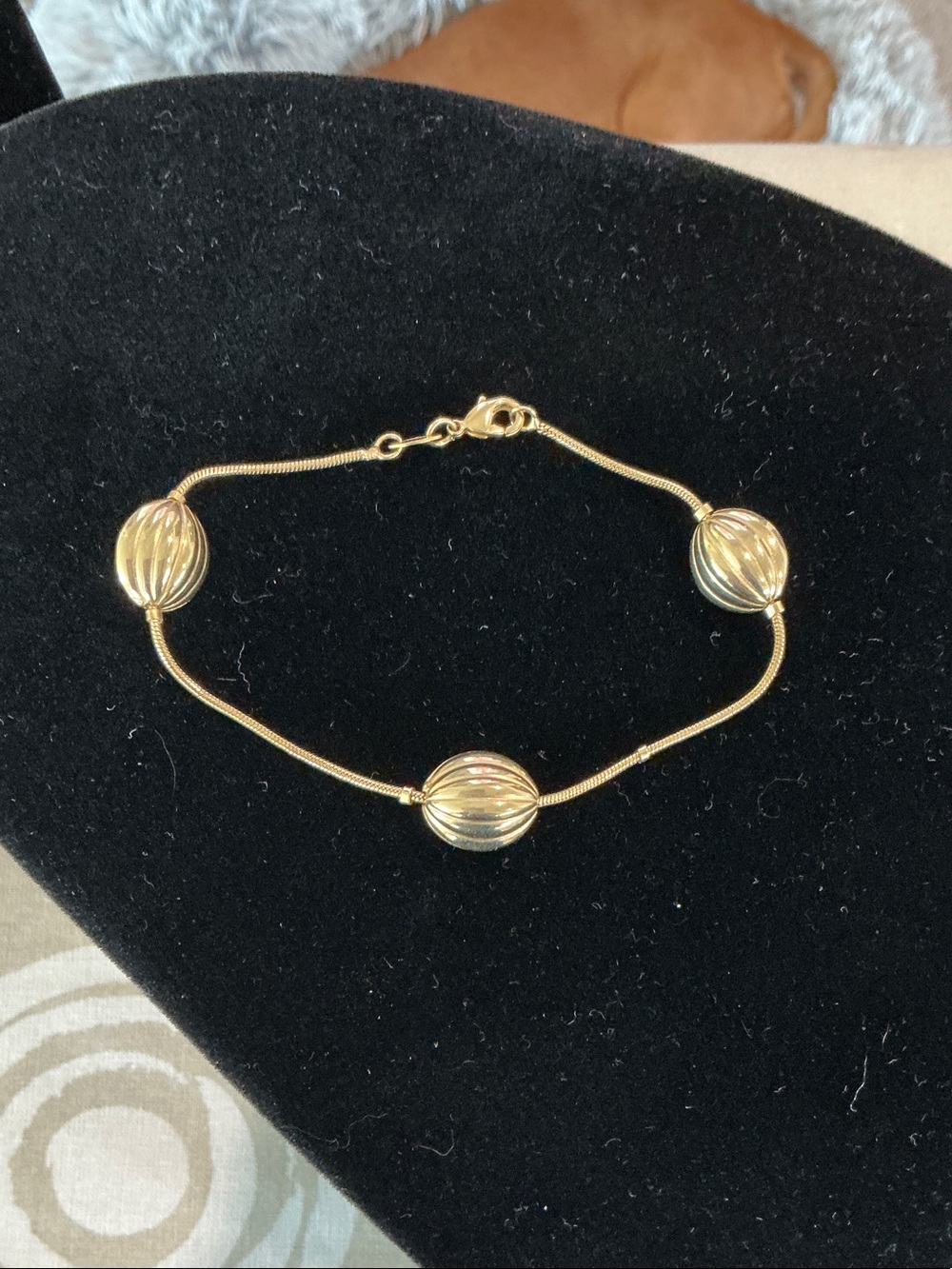 Gold Bead Link Bracelet - Women's Jewelry